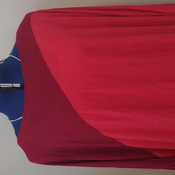 🆕PLUS Color Block 3/4 Sleeve Top w OffSet Hem by INC INTERNATIONAL!! - Picture 2 of 4